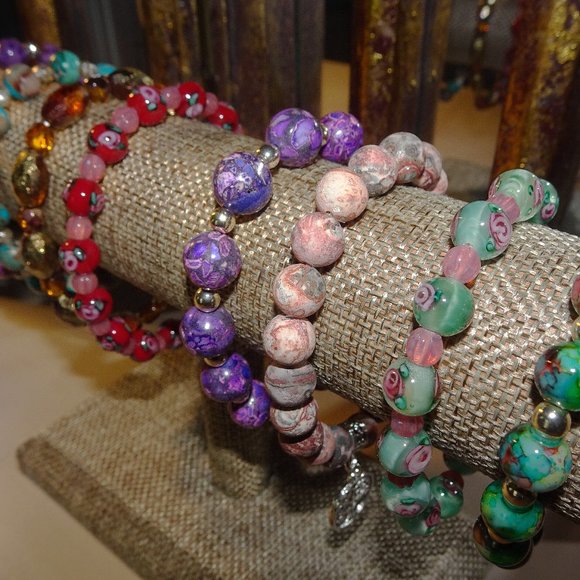 Handmade Mediterranean Stretch Bracelets by Carole With an E! - Picture 7 of 14